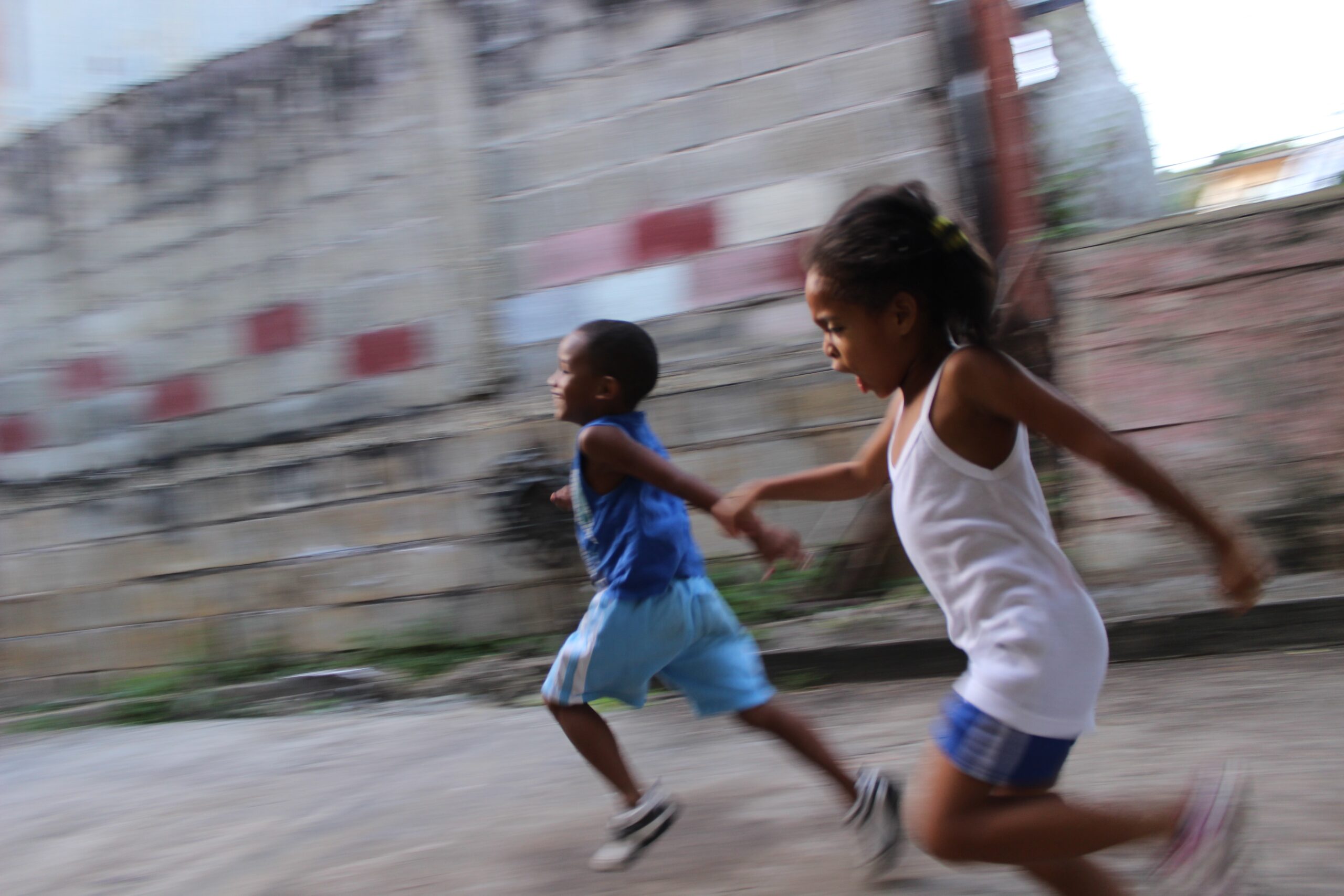 Photo of children running
