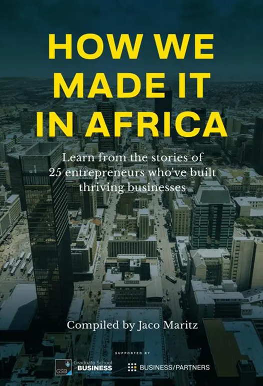 Book cover of How We Made It In Africa illustrating a cityscape